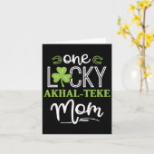 1つのラッキーアクハルテキホースママアイリッシュウードリッド カード (黄色い花)