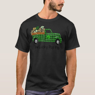 1つのラッキーポップ・アートのグポップ・アートのリーの格子柄トラックのシャムロックパター Tシャツ