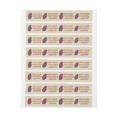 1つのラベルから4枚のミニキャンディラベルを作る ラップアラウンド宛名ラベル (シート)