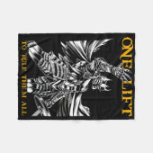 1つのリフトを支配するすべてのジム重量挙げボディーブ フリースブランケット (正面(横))