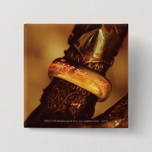 1つのリングや輪で全員を支配™ 缶バッジ (正面)