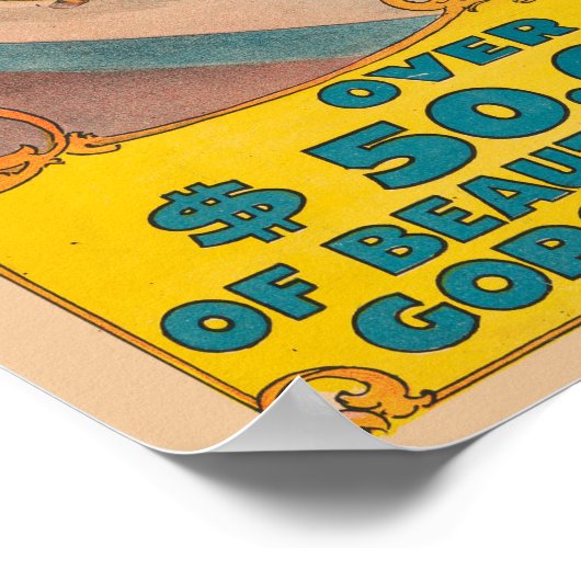 1つのリングや輪で63の馬を演奏するサーカスのポスター ポスター (角)