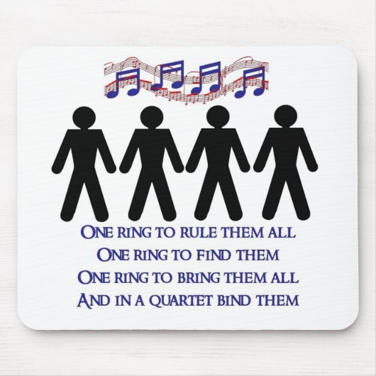 1つのリングや輪 マウスパッド (正面)