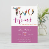 1つのレズビアンの赤ちゃんシャワーよりも可愛い2つのママ 招待状 (スタンド正面)
