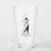 1つのレトロのパーソナライズされたスタイルゴルファーのギフトに穴 タンブラーグラス (正面)