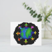 1つのレース – アンチ人種差別 ポストカード (スタンド正面)