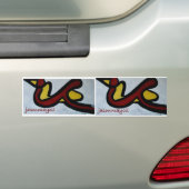 1つのロゴのステッカーに付き2つ バンパーステッカー (車上)