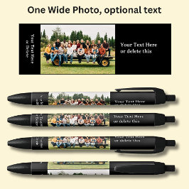 1つのロングワイド写真とオプションの文字（ブラック） 黒ボールペン