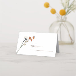 1つのワイルドフラワー結婚のサンプル プレイスカード