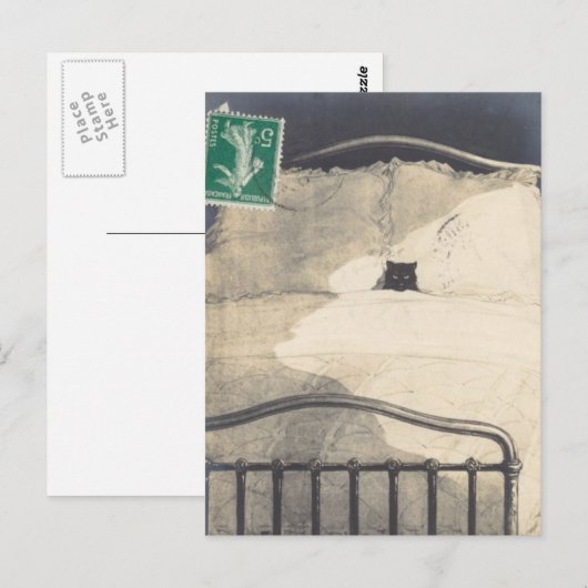 1つの不機嫌子猫! ポストカード (正面/裏面)