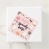 1つの不気味かわいいハロウィーン幽霊1st誕生日デコール フェイバータグ (インサイチュ)