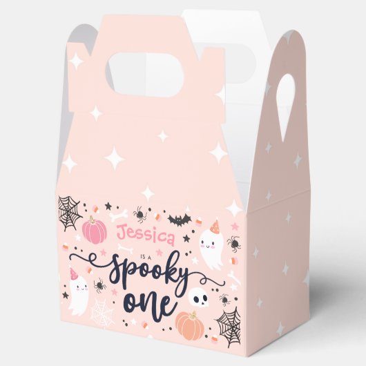 1つの不気味かわいいハロウィーン幽霊1st誕生日デコール フェイバーボックス (オープン)