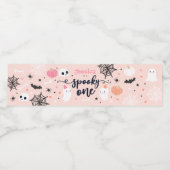 1つの不気味かわいいハロウィーン幽霊1st誕生日デコール ペットボトルラベル (シングルラベル)