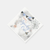 1つの不気味かわいいハロウィーン幽霊1st誕生日パーティー スタンダードカクテルナプキン (角)