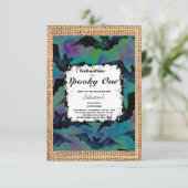 1つの不気味かわいいハロウィーン幽霊1st誕生日パーティー 招待状 (スタンド正面)