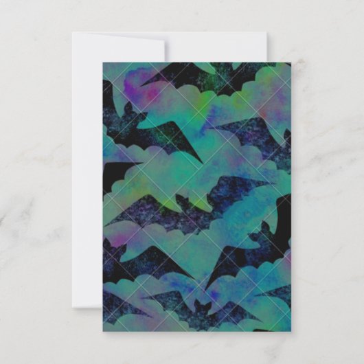 1つの不気味かわいいハロウィーン幽霊1st誕生日パーティー 招待状 (裏面)