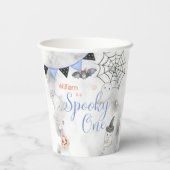 1つの不気味かわいいハロウィーン幽霊1st誕生日パーティー 紙コップ (裏面)