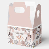 1つの不気味かわいいピンク幽霊フローラハロウィーン フェイバーボックス (オープン)