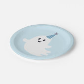 1つの不気味かわいい幽霊ハロウィーン1歳の誕生日 ペーパープレート (アングル)