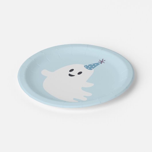 1つの不気味かわいい幽霊ハロウィーン1歳の誕生日 ペーパープレート (アングル)