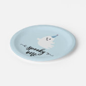 1つの不気味かわいい幽霊ハロウィーン1歳の誕生日 ペーパープレート (アングル)