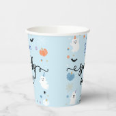 1つの不気味かわいい幽霊ハロウィーン1歳の誕生日 紙コップ (左)