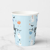 1つの不気味かわいい幽霊ハロウィーン1歳の誕生日 紙コップ (右)