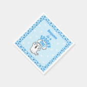 1つの不気味かわいい面白いハロウィーン幽霊1st誕生日 スタンダードカクテルナプキン (角)