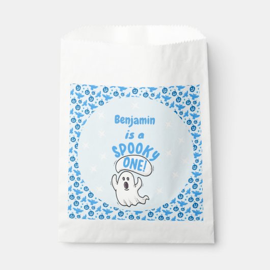 1つの不気味かわいい面白いハロウィーン幽霊1st誕生日 フェイバーバッグ (正面)
