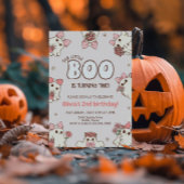 1つの不気味なベイビー レトロ ハロウィン 2歳の誕生日 招待状