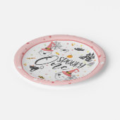 1つの不気味紙プレート – ピンク ペーパープレート (アングル)