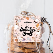 1つの不気味Groovyハロウィーン1番目の誕生日 スクエアシール