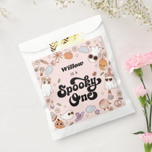 1つの不気味Groovyハロウィーン1番目の誕生日 フェイバーバッグ (封をした状態)