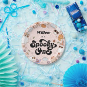 1つの不気味Groovyハロウィーン1番目の誕生日 ペーパープレート (パーティー)