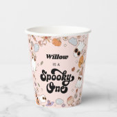 1つの不気味Groovyハロウィーン1番目の誕生日 紙コップ (正面)