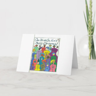 1つの世界のクリスマスカード 招待状