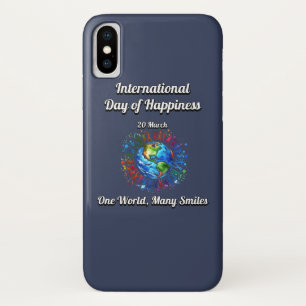 1つの世界の多くのスマイル。幸福の日。 iPhone X ケース