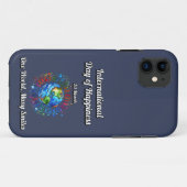 1つの世界の多くのスマイル。幸福の日。 Case-Mate iPhoneケース (裏面(横))