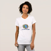1つの世界1の人 Tシャツ (正面フル)
