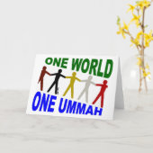 1つの世界1 Ummah カード (黄色い花)