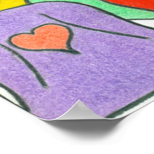 1つの世界、1つの家族、1つのハート多文化 ポスター (角)