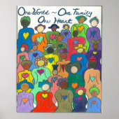 1つの世界、1つの家族、1つのハート多文化 ポスター (正面)