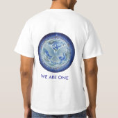 1つの世界、1の視野、1愛は、Eの平和に…匹敵します Tシャツ (裏面)