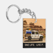 1つの人生。生きろ。 キーホルダー (正面左)