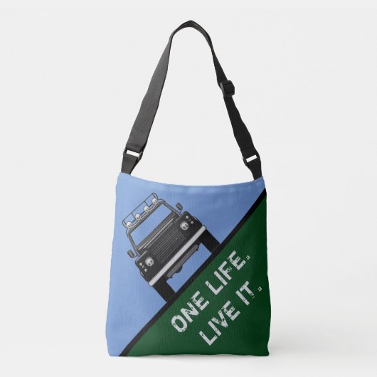 1つの人生。生きろ。 クロスボディバッグ (正面)