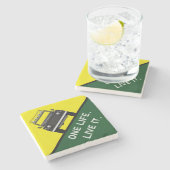 1つの人生。生きろ。 ストーンコースター (横)