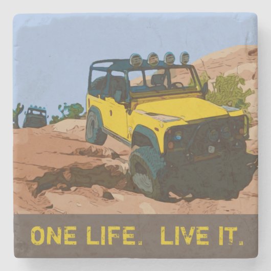 1つの人生。生きろ。 ストーンコースター (正面)