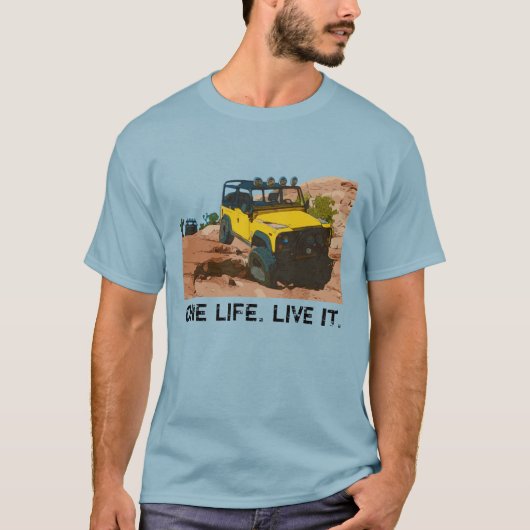 1つの人生。生きろ。 Tシャツ (正面)