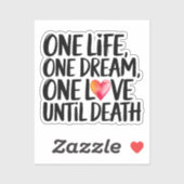 1つの人生、1つの夢、1つの愛 シール (シート)