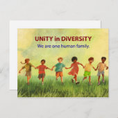 1つの人間家族 ポストカード (正面/裏面)